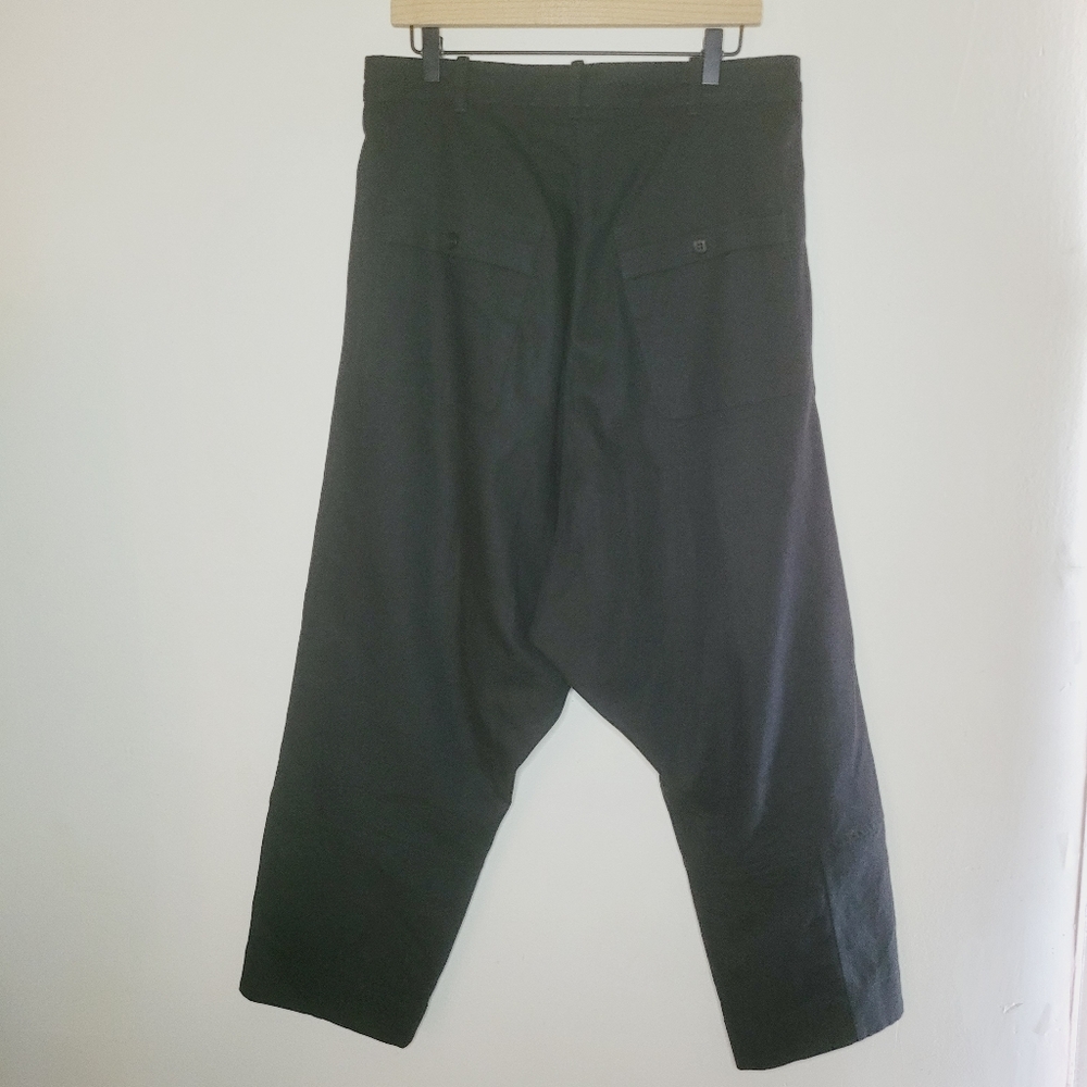 Other Brands O-Project Other Cotton x Wool Wide Pants Bottons Small Black Street - Picture 4 of 12